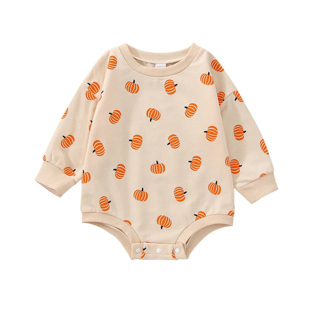 babies and kids Clothing B / United States / 3M "Pumpkin Little" Baby's Fall Romper -The Palm Beach Baby