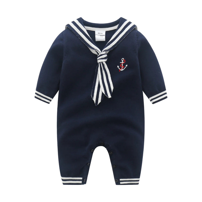 babies and kids Clothing 26-20 / 3M Nautical-Themed Knit Romper -The Palm Beach Baby