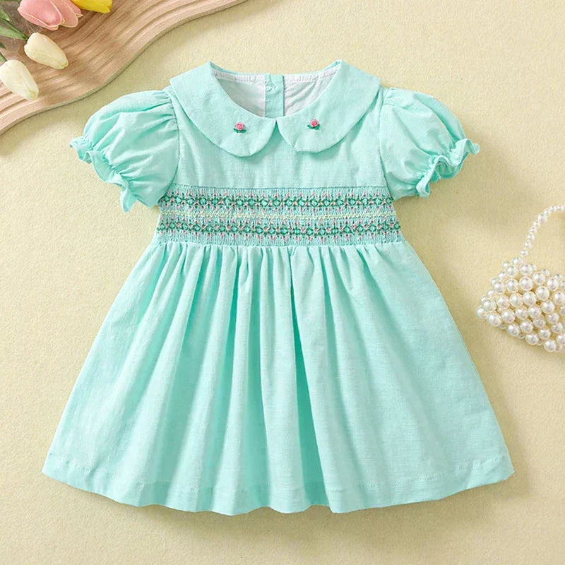 Pamela' Hand Embroidered Smock Dress The Palm Beach Baby Pamela' Hand Embroidered Smock Dress The Palm Beach Baby