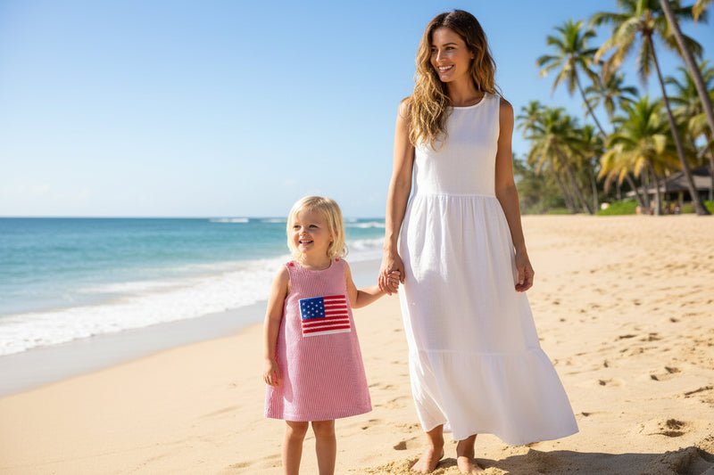 Girls Patriotic Summer Seersucker Dress The Palm Beach Baby Girls Patriotic Summer Seersucker Dress The Palm Beach Baby