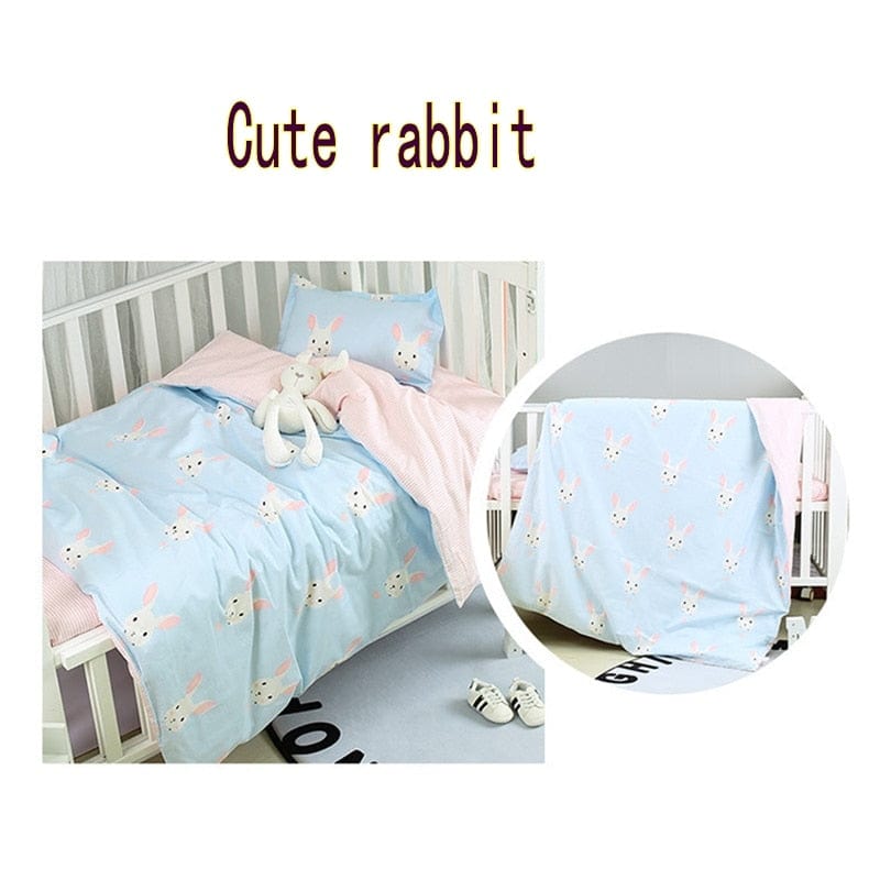 Nursury Crib Sets Fun-Print Cotton 3PC Baby's Bedding Sets -The Palm Beach Baby