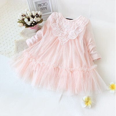 Baby & Kids Apparel Pink / 3M Boho Vintage Lace Baptism Dress (2 Colors) -The Palm Beach Baby
