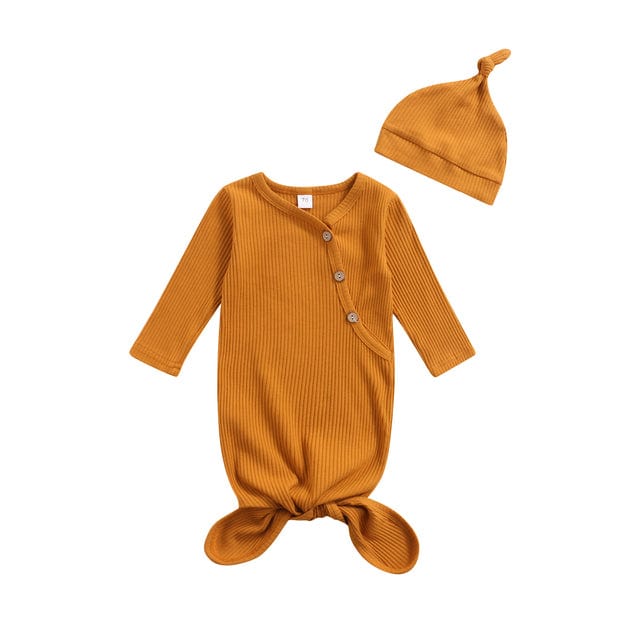 Baby & Kids Apparel B / United States / 3M Solid Anti-Kick Sleeping Gown Set -The Palm Beach Baby