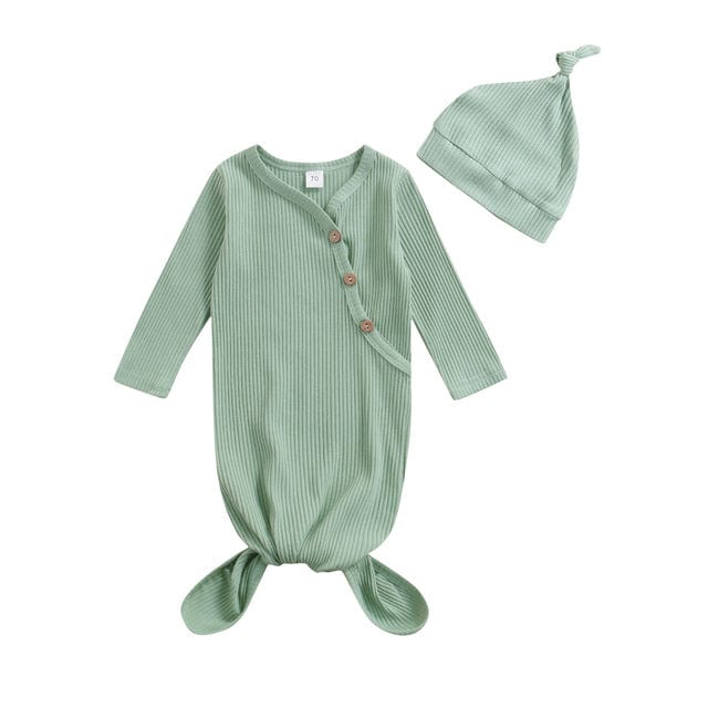 Baby & Kids Apparel D / United States / 3M Solid Anti-Kick Sleeping Gown Set -The Palm Beach Baby