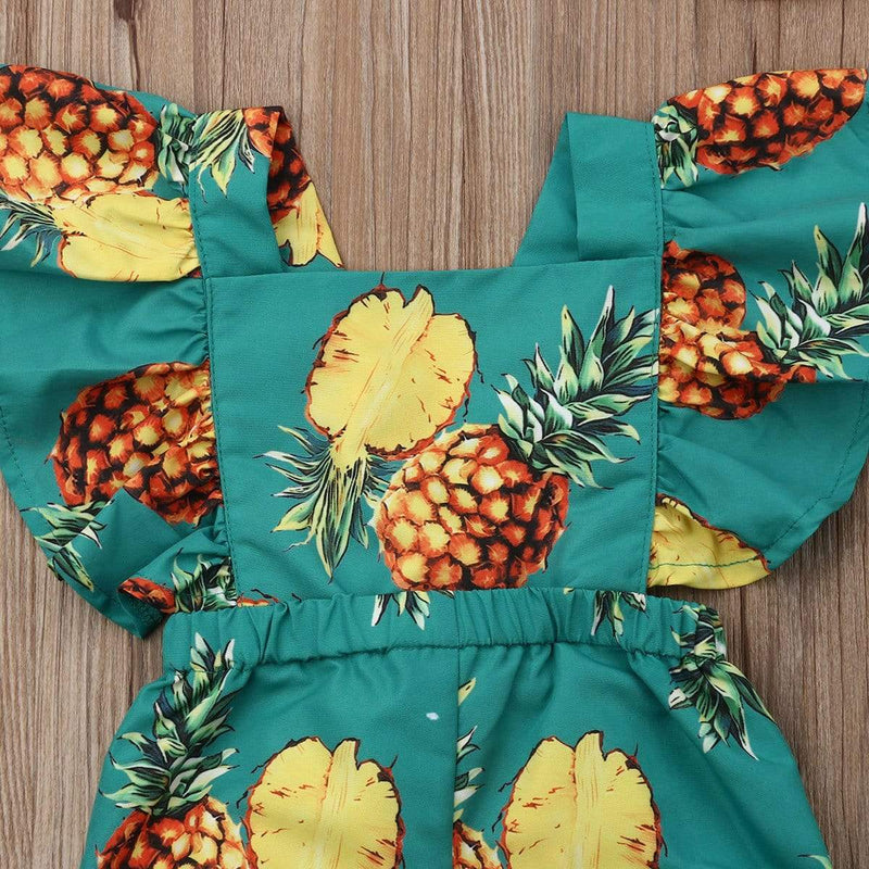 "Sweet On Pineapple" 2 PC Romper Set - The Palm Beach Baby