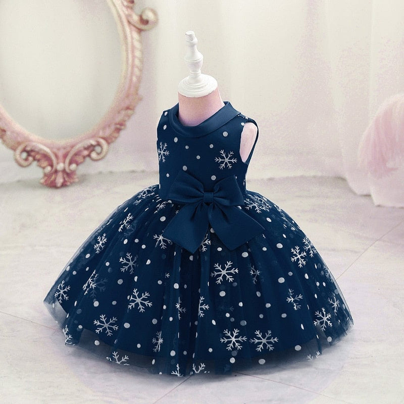 kids and babies as picture / 12M / China Elegant Snowflake Party Dress -The Palm Beach Baby