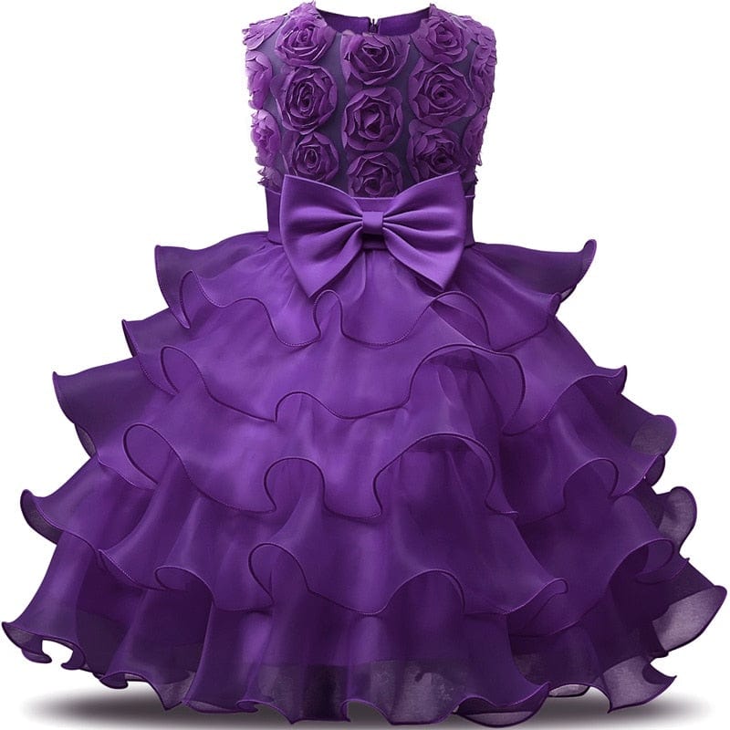 kids and babies Z / 3T "Solange" Tiered Special Occasion Dress -The Palm Beach Baby