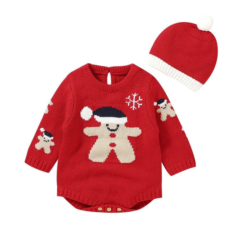 kids and babies 82W1235 Red / 3M-66 "Winter Baby!" Themed Kids Rompers -The Palm Beach Baby