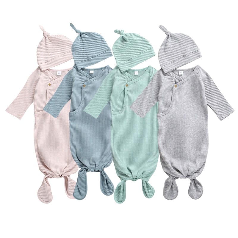 baby clothes Ultra-Soft 2 PC Infant's Sleeping Swaddle Gown -The Palm Beach Baby