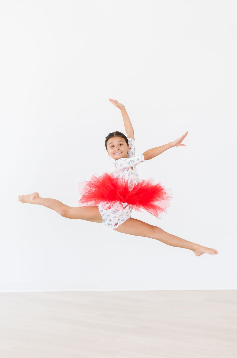 Clara's Christmas 3/4 Tutu Leotard - Holiday Red