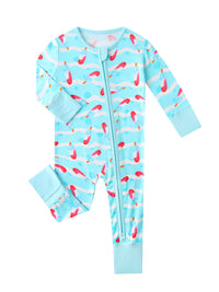 PoshTOT Ice Cream Bamboo Baby Convertible Zippy Romper - The Palm Beach Baby