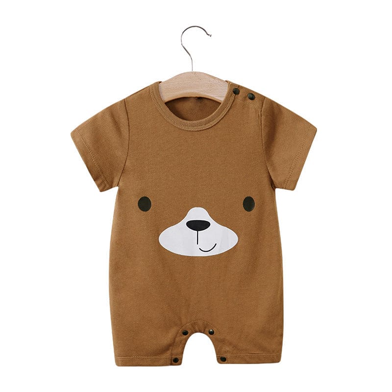 kids babies clothing 3036 Brown Bear / 59cm "Animal Sweetie" Animal Themed Romper -The Palm Beach Baby