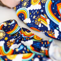 The Forever Swaddle Blanket | Here Comes the Sunshine (Blue)