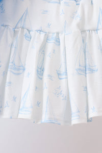 Blue Sailboat Embroidered Skorts Set | Palm Beach Baby - The Palm Beach Baby