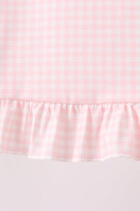 Pink Jack-O-Lantern  Applique Ruffle Shorts Set