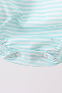 Blue Tool Smocked Stripe Bubble - Soft and Breathable