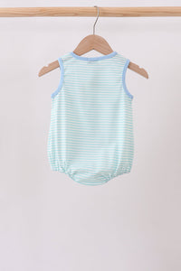 Blue Tool Smocked Stripe Bubble - Soft and Breathable