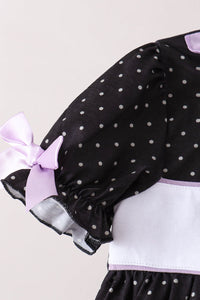 Black ghost spider embroidery ruffle dress - The Palm Beach Baby