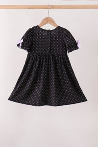 Black ghost spider embroidery ruffle dress - The Palm Beach Baby