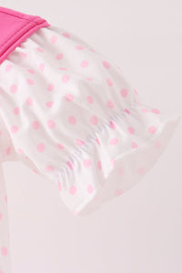 Pink bow pearl romper - The Palm Beach Baby