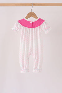 Pink bow pearl romper - The Palm Beach Baby