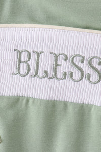 Sage Blessed Smocked Jon Jon - The Palm Beach Baby