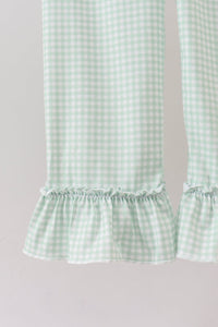Sage Pumpkin Embroidered Ruffle Pants Set - The Palm Beach Baby