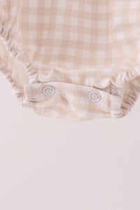 Khaki Puppy Fishing Embroidery Bubble - The Palm Beach Baby