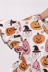 Pumpkin ruffle bloomer set