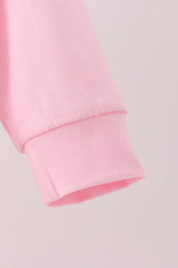 Pink football bow sequin bubble - The Palm Beach Baby