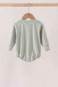 Sage football sequin bubble - The Palm Beach Baby
