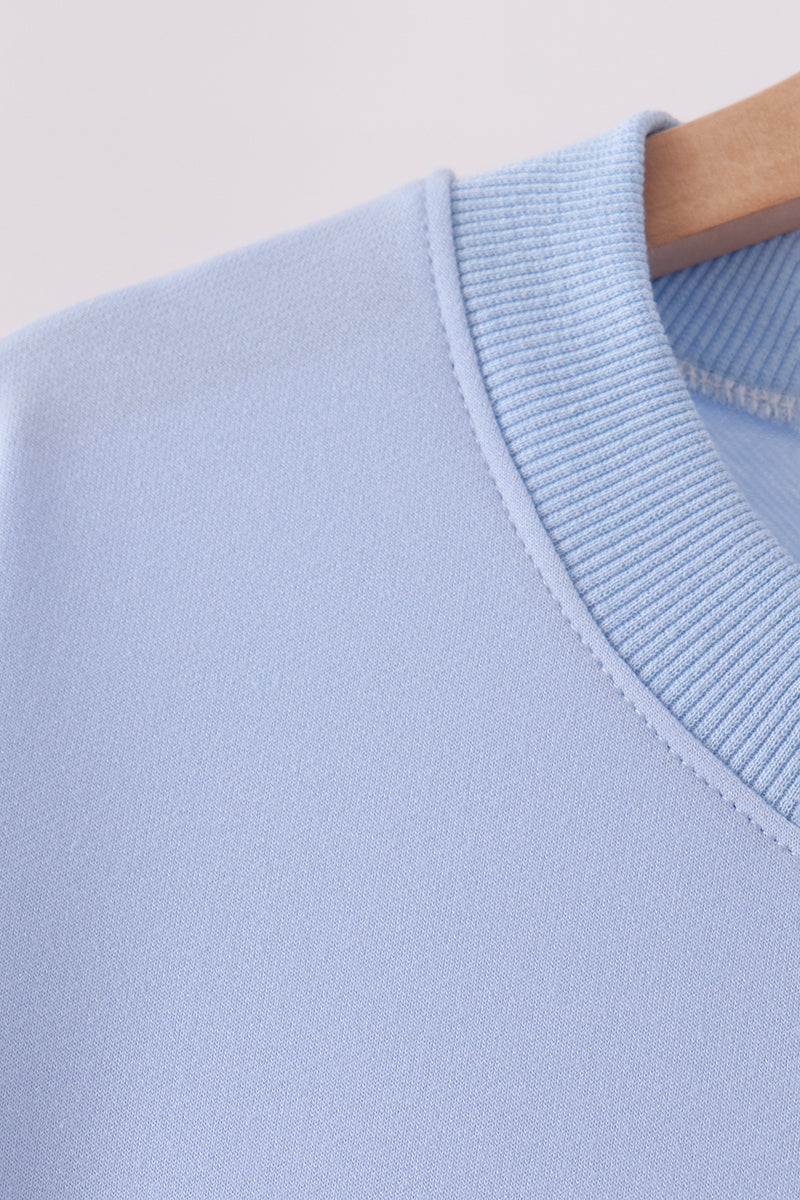 Rah! Rah! Boca Blue Football Sequin Mom & Me Pullover Top