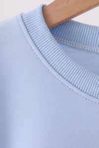 Rah! Rah! Boca Blue Football Sequin Mom & Me Pullover Top