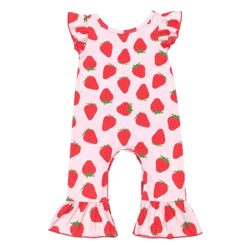 "Strawberry Cutie" Baby's Romper Or Jumpsuit