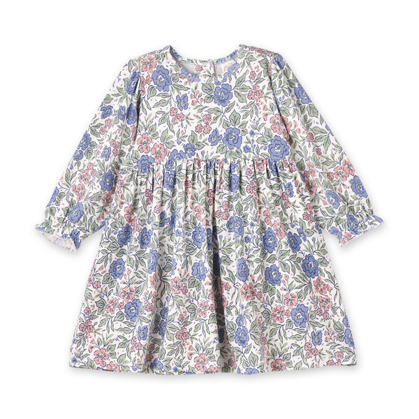Vintage Floral Girls Dress - Soft Bamboo Jersey - The Palm Beach Baby