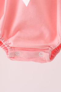 Pink pumpkin embroidery ruffle bubble