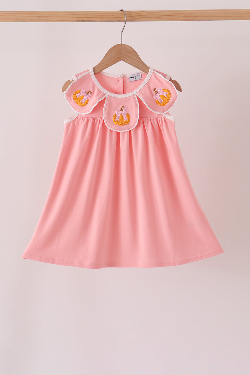 Pink pumpkin embroidery dress - The Palm Beach Baby