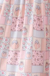 Pink Pumpkin Ruffle Dress for Fall - Frilly Accents - The Palm Beach Baby