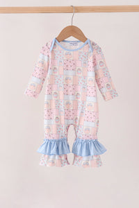 Pink Pumpkin Ruffle Romper - The Palm Beach Baby