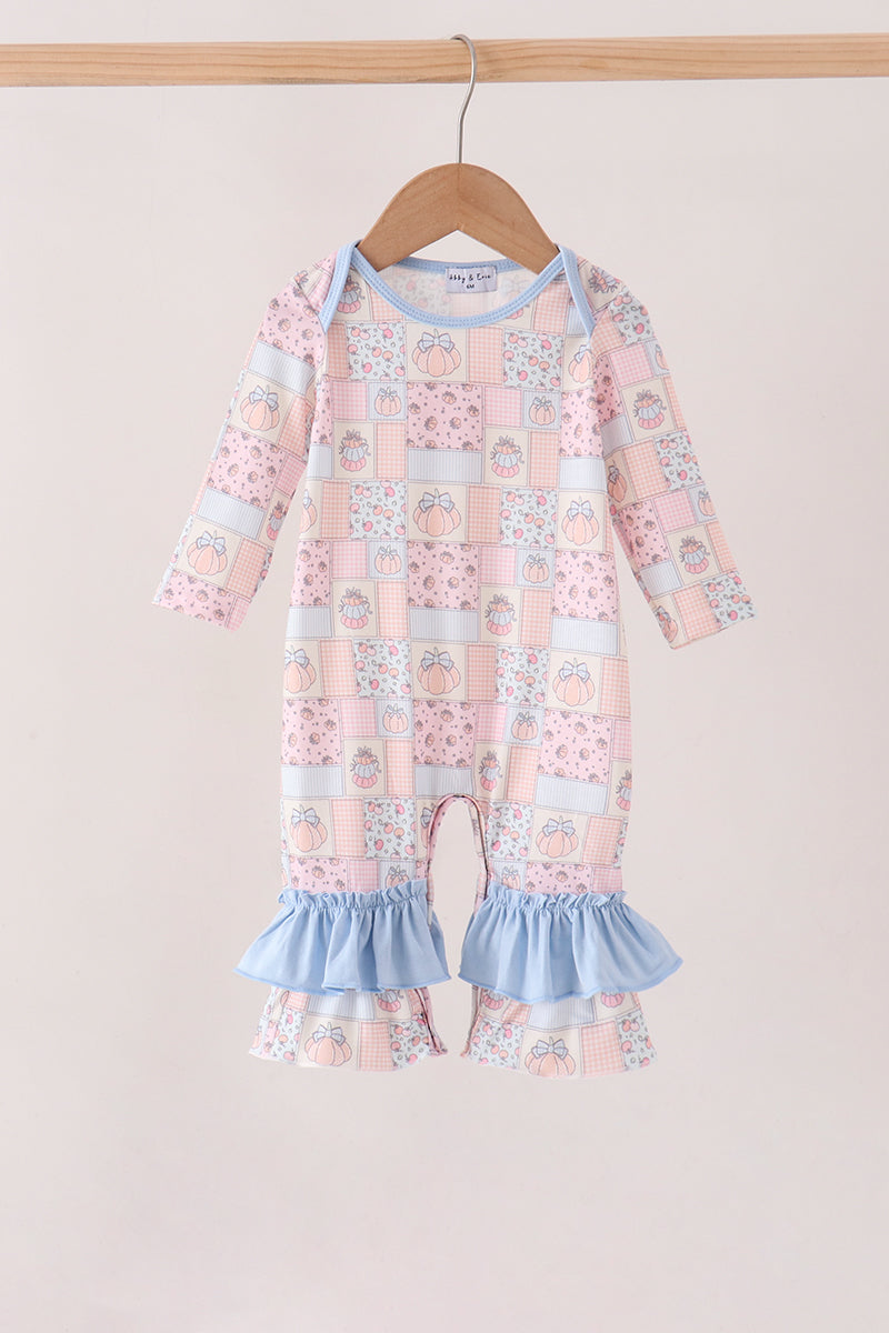 Pink Pumpkin Ruffle Romper - The Palm Beach Baby