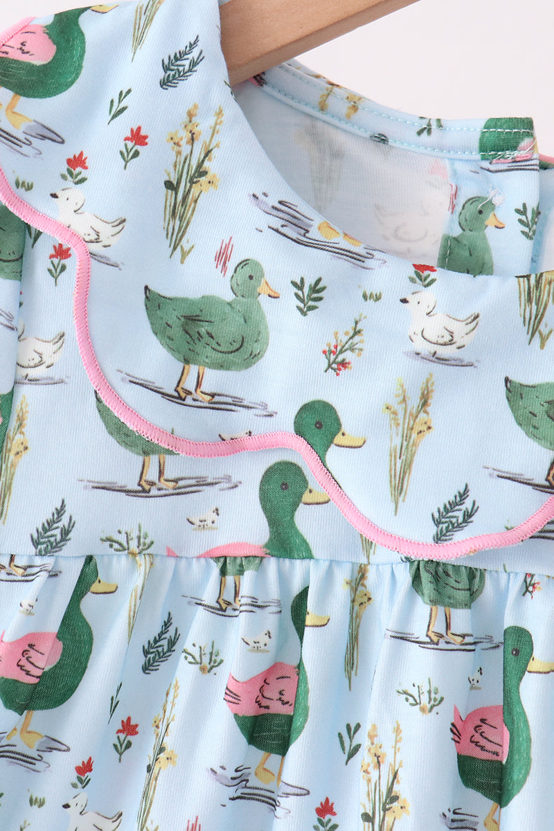 Green Mallard Ruffle  Pants Set - The Palm Beach Baby