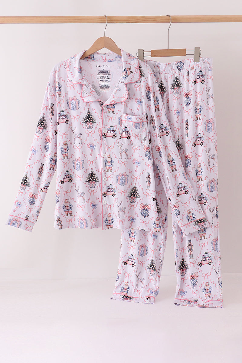 Pink Nutcracker Bamboo Mom & Me Pajama Set - The Palm Beach Baby