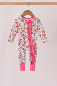 Pink milk cookie bamboo ruffle romper