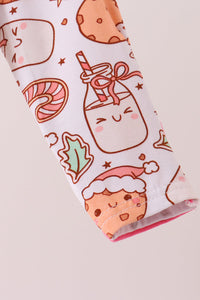 Pink milk cookie bamboo ruffle romper