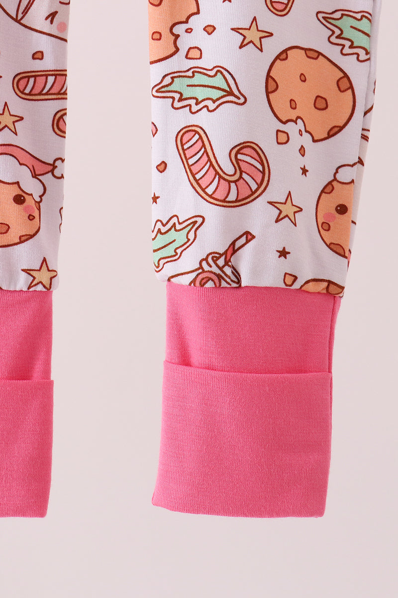 Pink milk cookie bamboo ruffle romper