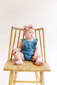 Black Solid Baby Bow Turban