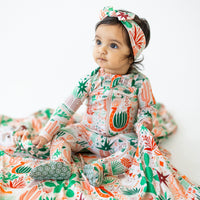 The Forever Swaddle Blanket | Desert Cactus (Beige) - The Palm Beach Baby