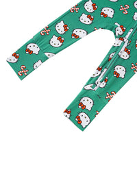 PoshTOT Sanrio Kitty Green Bamboo Baby Convertible Zippy Romper - The Palm Beach Baby