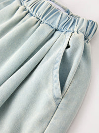 Summer Light Color Denim Lace Girls Set - The Palm Beach Baby Rylee Faith Designs