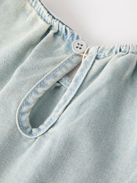 Summer Light Color Denim Lace Girls Set - The Palm Beach Baby Rylee Faith Designs